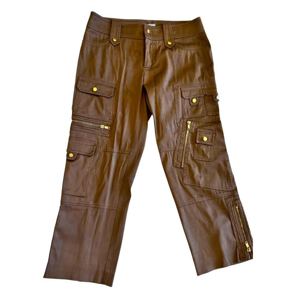 Cache Chocolate Brown Capri Pants – High Rise, Soft Fabric